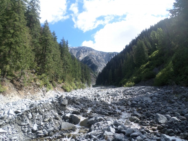 Pika Creek is the first creek which the trail crosses. The creek is subject to periodic small rockslides. Do not camp in this area.