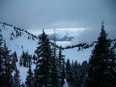 View from camp near Rainbow Lake